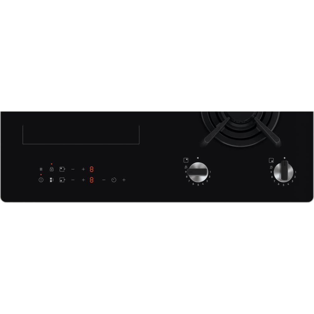 Plita incorporabila ELECTROLUX KDI641723K, Gaz + Inductie, 4 arzatoare, Touch Control, negru