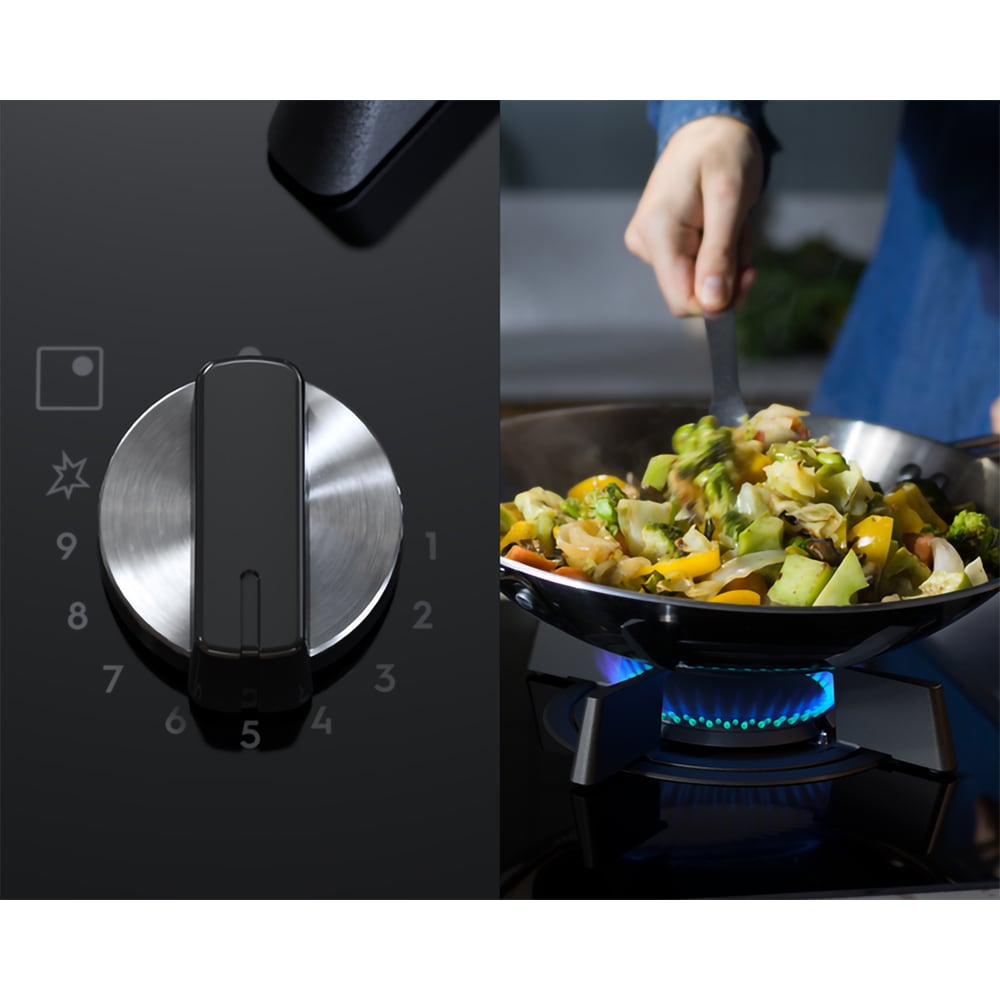 Plita incorporabila ELECTROLUX KDI641723K, Gaz + Inductie, 4 arzatoare, Touch Control, negru
