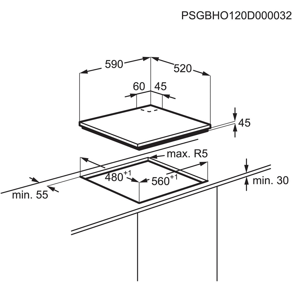 Plita incorporabila ELECTROLUX KGG6436S, Gaz, 4 arzatoare, Wok, argintiu