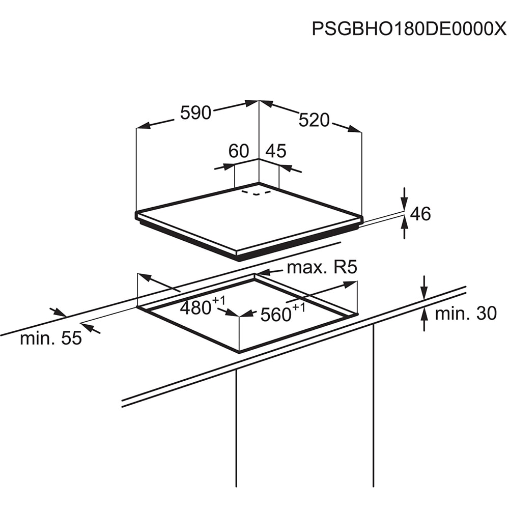 Plita incorporabila ELECTROLUX KGG6436S, Gaz, 4 arzatoare, Wok, argintiu