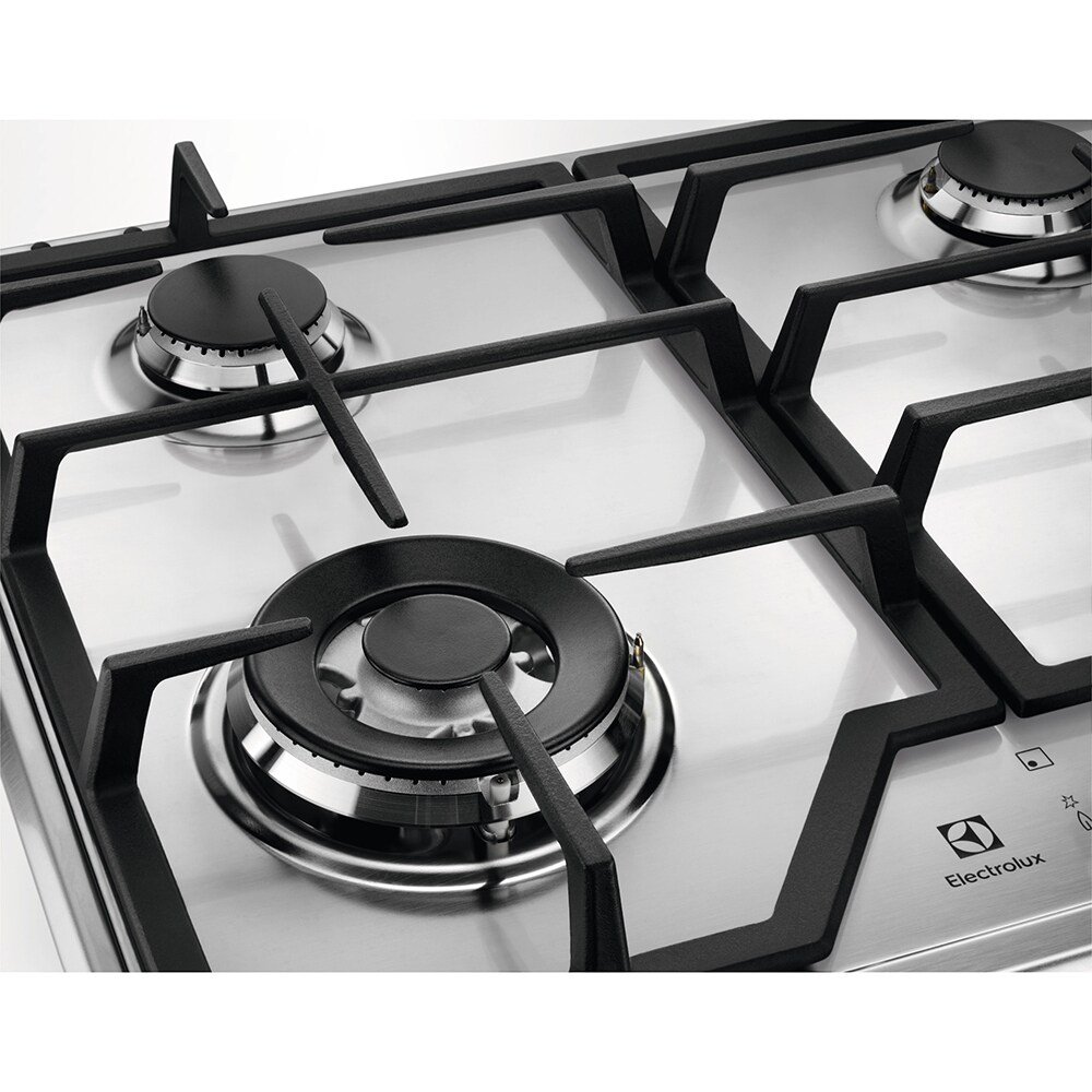 Plita incorporabila ELECTROLUX KGS6436SX, Gaz, 4 arzatoare, Wok, inox