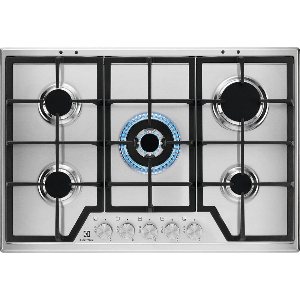 Plita incorporabila ELECTROLUX KGS7536SX, Gaz, 5 arzatoare, Wok, inox