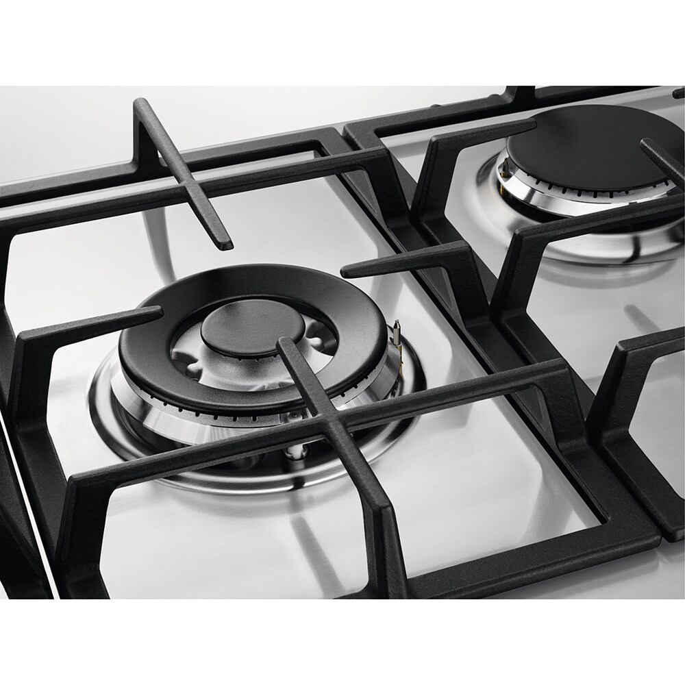 Plita incorporabila ELECTROLUX KGS7536SX, Gaz, 5 arzatoare, Wok, inox