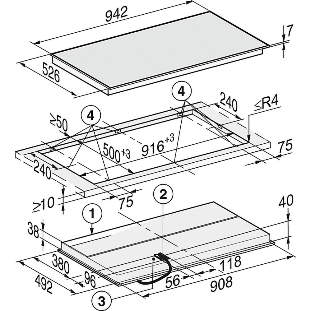 Plita incorporabila MIELE KM 6565 FR, Electrica, 4 arzatoare, Touch Control, negru