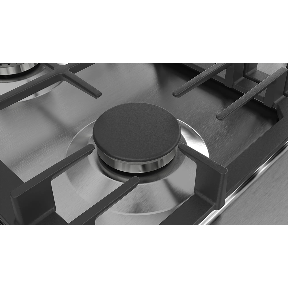 Plita incorporabila BOSCH PCH6A5B90, Gaz, 4 arzatoare, Wok, inox