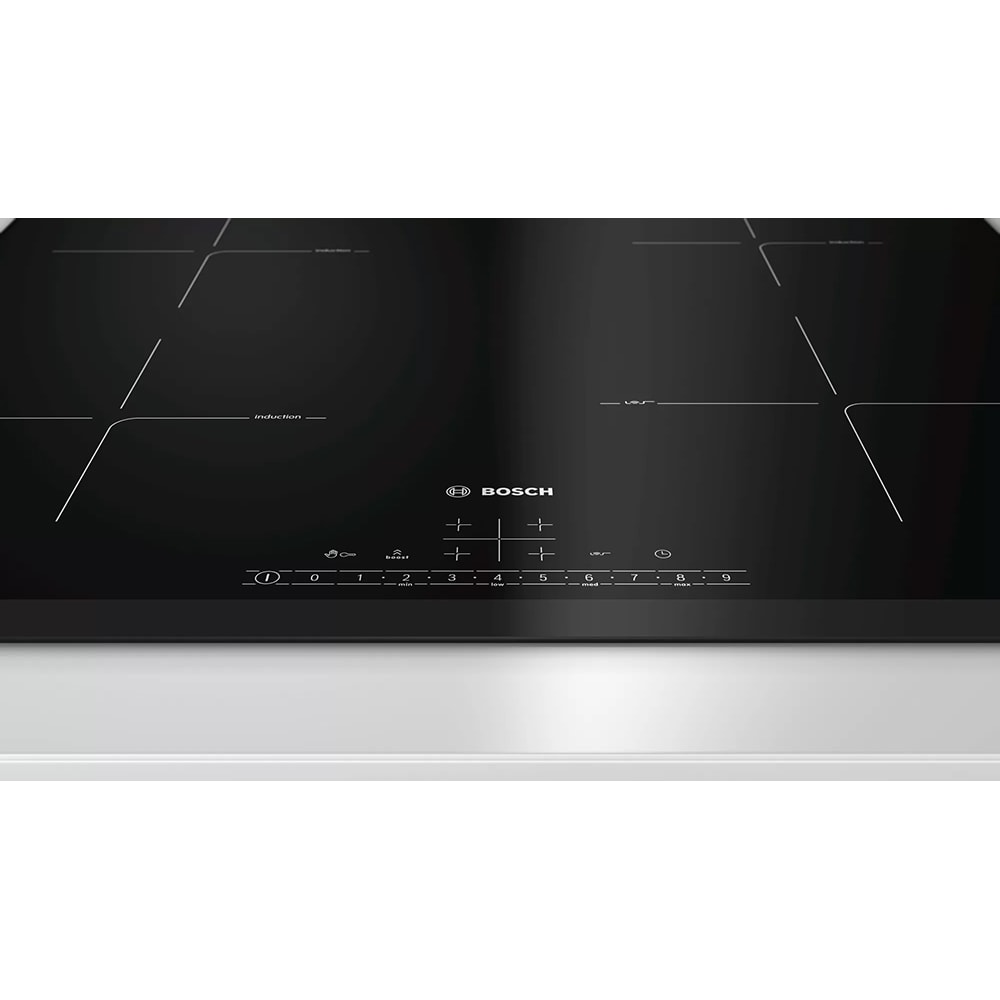 Plita incorporabila BOSCH PIE651FC1E, Inductie, 4 arzatoare, Touch Control, negru
