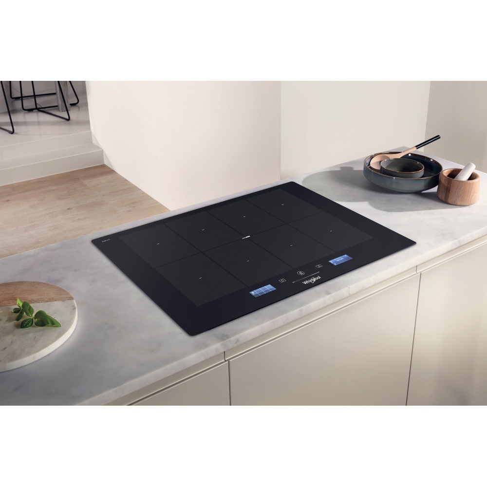 Plita incorporabila WHIRLPOOL SMP 778 C/NE/IXL, Inductie, 8 arzatoare, Touch Control, negru