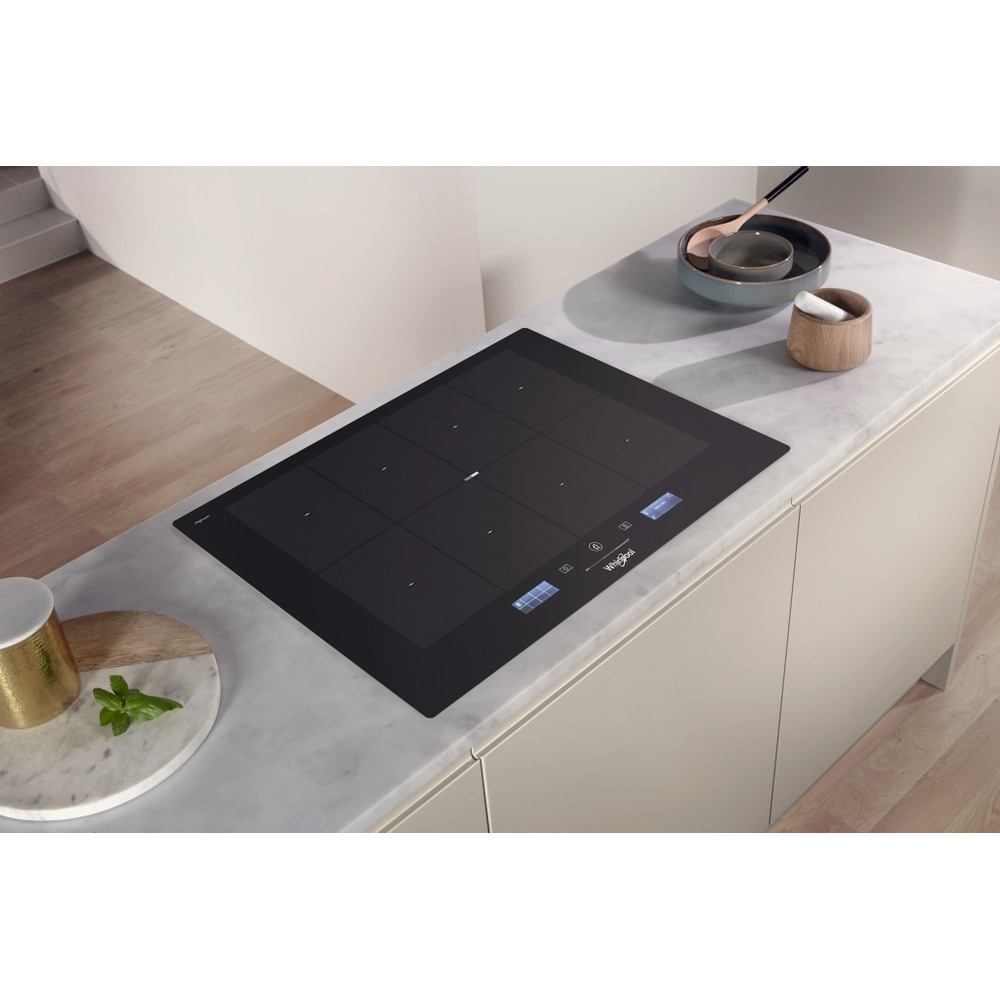Plita incorporabila WHIRLPOOL SMP 778 C/NE/IXL, Inductie, 8 arzatoare, Touch Control, negru