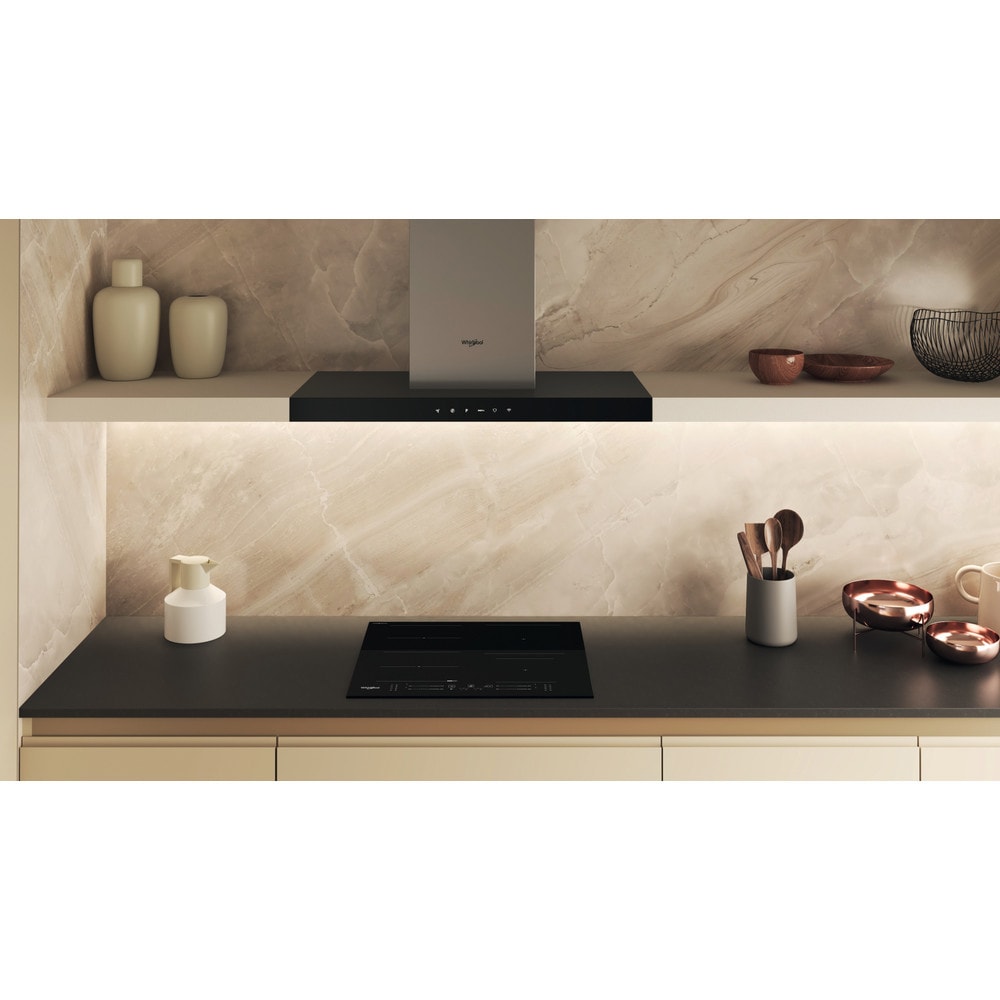 Plita incorporabila WHIRLPOOL WF S5060 CPBF, Inductie, 4 arzatoare, Touch Control, negru