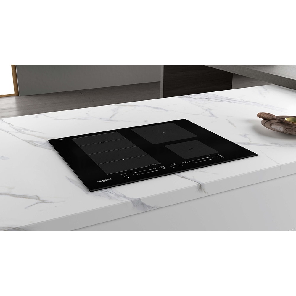 Plita incorporabila WHIRLPOOL WF S9365 BF/IXL, Inductie, 4 arzatoare, Touch Control, negru