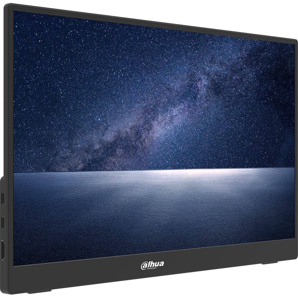 Monitor portabil ELED IPS DAHUA DHI-PM16-F201SDT, 15.6", Full HD Touch, 60Hz, boxe, negru