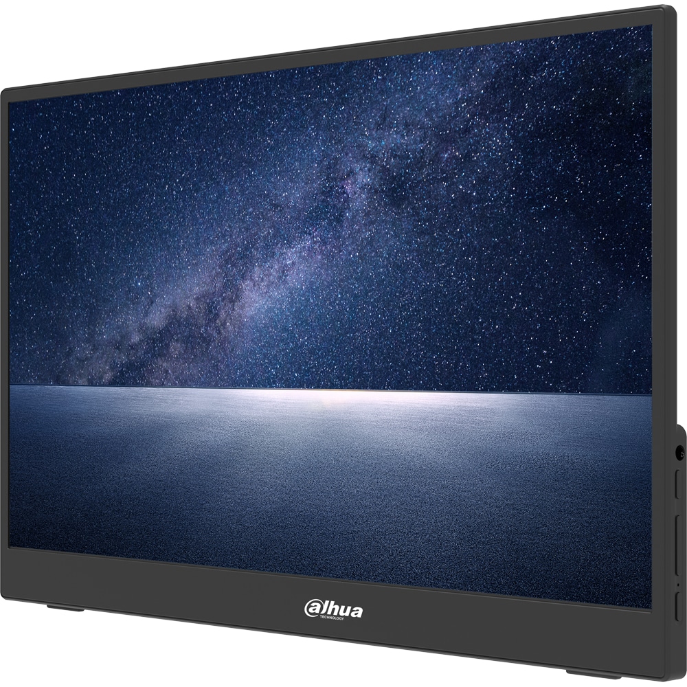 Monitor portabil ELED IPS DAHUA DHI-PM16-F201SDT, 15.6", Full HD Touch, 60Hz, boxe, negru