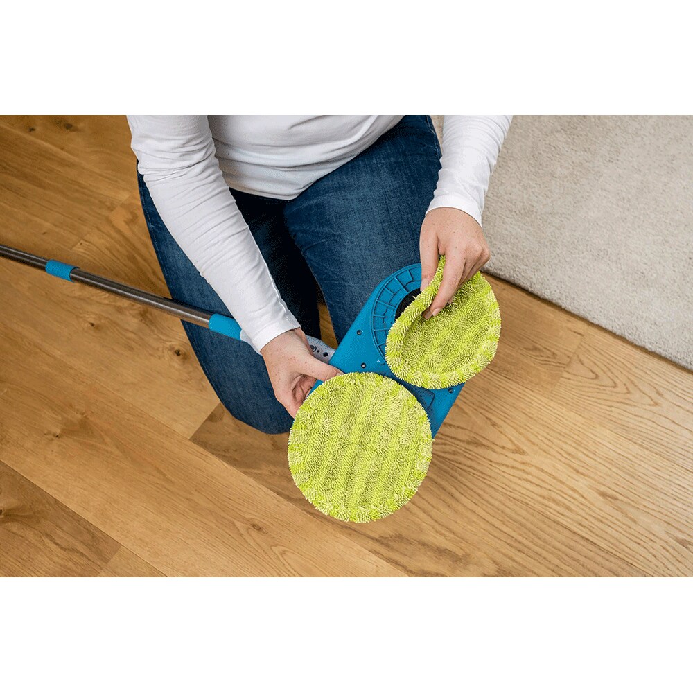 Mop electric MEDIASHOP Hurricane Floating Mop M30457, 7.4V, pana la 90 min, alb-albastru