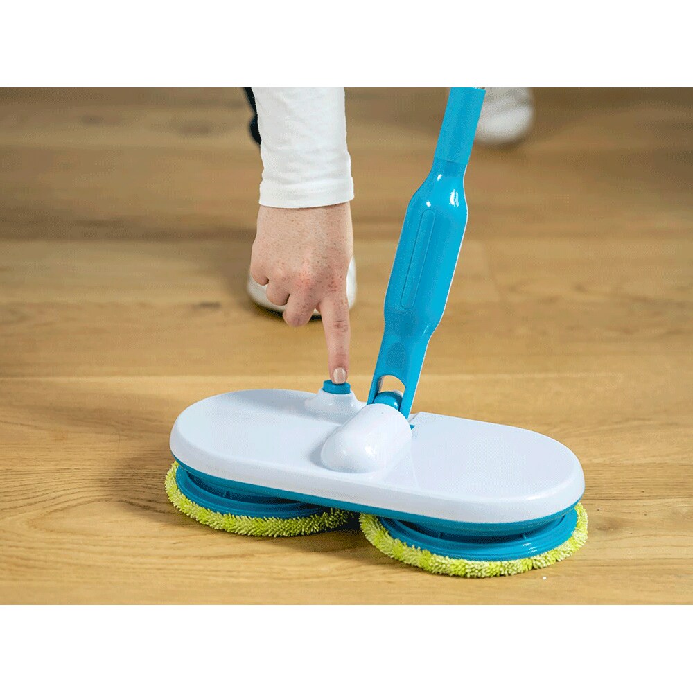 Mop electric MEDIASHOP Hurricane Floating Mop M30457, 7.4V, pana la 90 min, alb-albastru