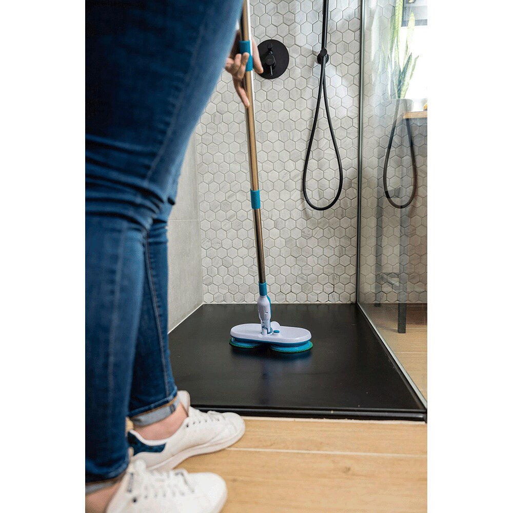 Mop electric MEDIASHOP Hurricane Floating Mop M30457, 7.4V, pana la 90 min, alb-albastru