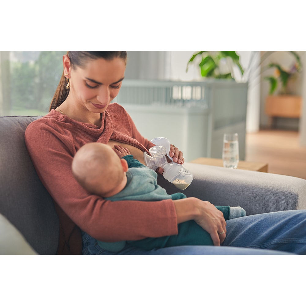 Kit pompa de san manuala PHILIPS AVENT SCF430/20, 125 ml, alb-transparent