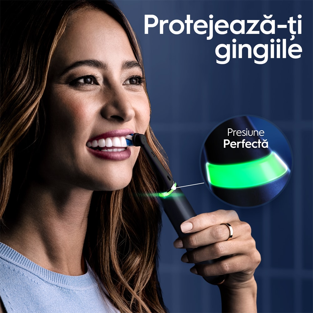 Periuta de dinti electrica ORAL B  iO 9, Bluetooth, Curatare 3D, 7 programe, 3 capete, negru