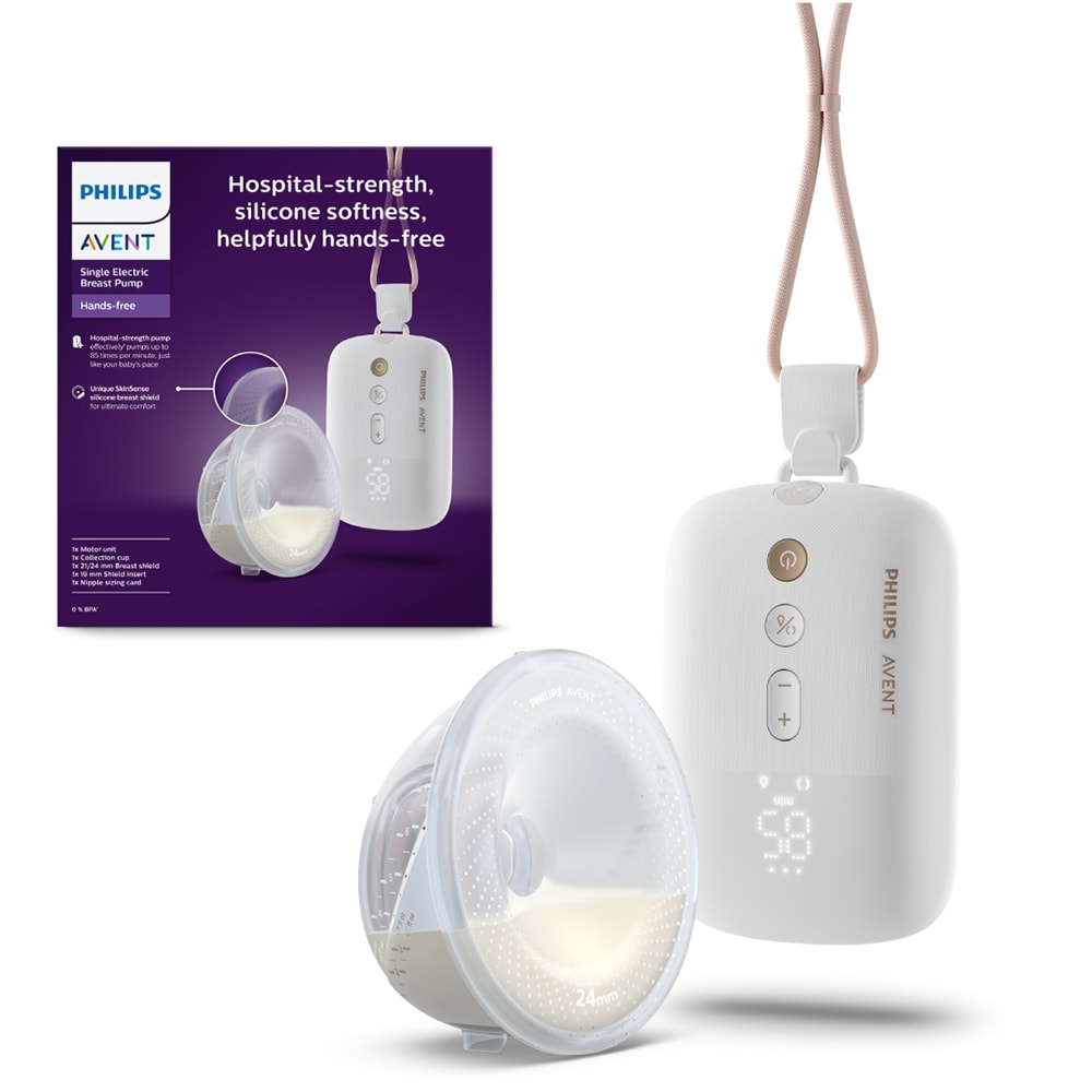 Pompa de san electrica PHILIPS AVENT Hands-free SCF531/11, 200ml, alb-transparent