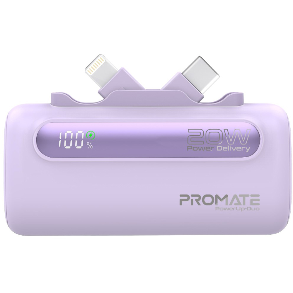 Baterie externa PROMATE Power-Up, 5000mAh, 2xUSB-C, mov