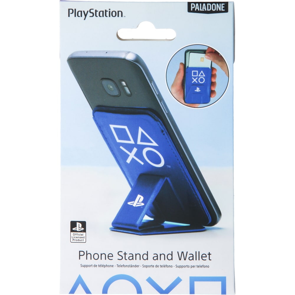Suport telefon si carduri PLAYSTATION Paladone, albastru