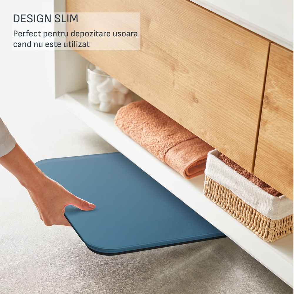 Cantar corporal TEFAL Classic PP1905V0, 180kg, sticla, albastru