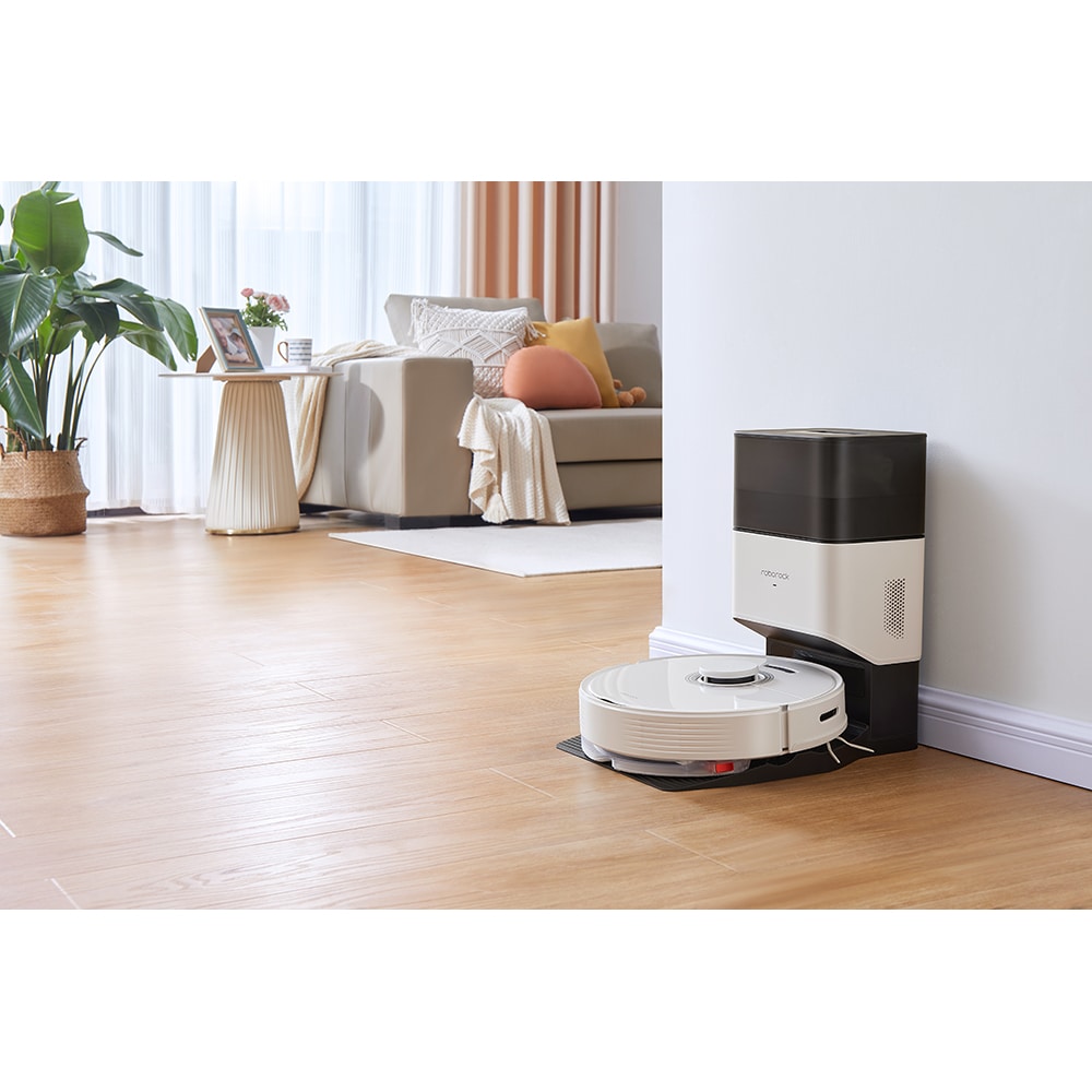 Aspirator robot ROBOROCK Q7 Max Plus, 0.46l, 14.4V, autonomie max 180 min, Wi-Fi, Navigare Lidar, functie mop, alb-negru