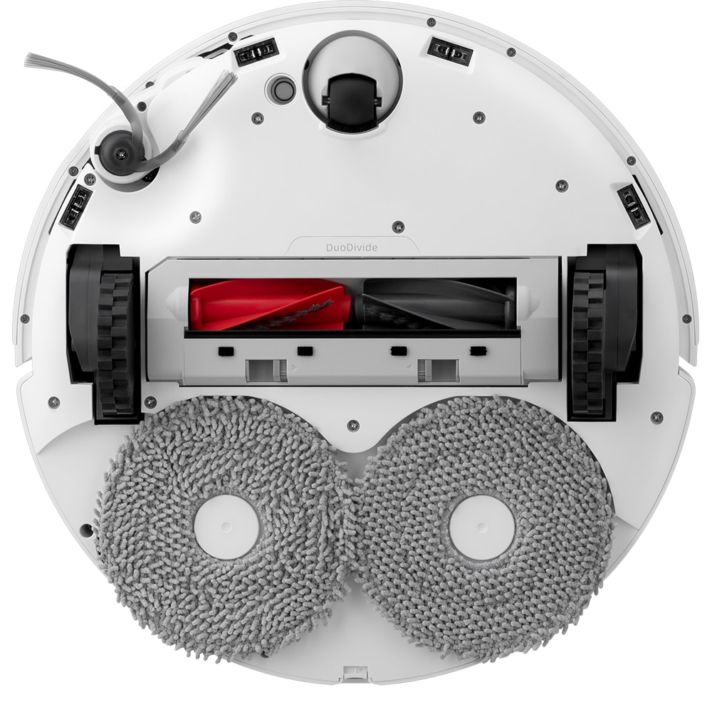 Aspirator robot ROBOROCK Qrevo Curv 5A1 QREVOCURV5A1, 0.33l, 14.4V, autonomie max 180 min, Navigare Lidar, functie mop, alb-gri