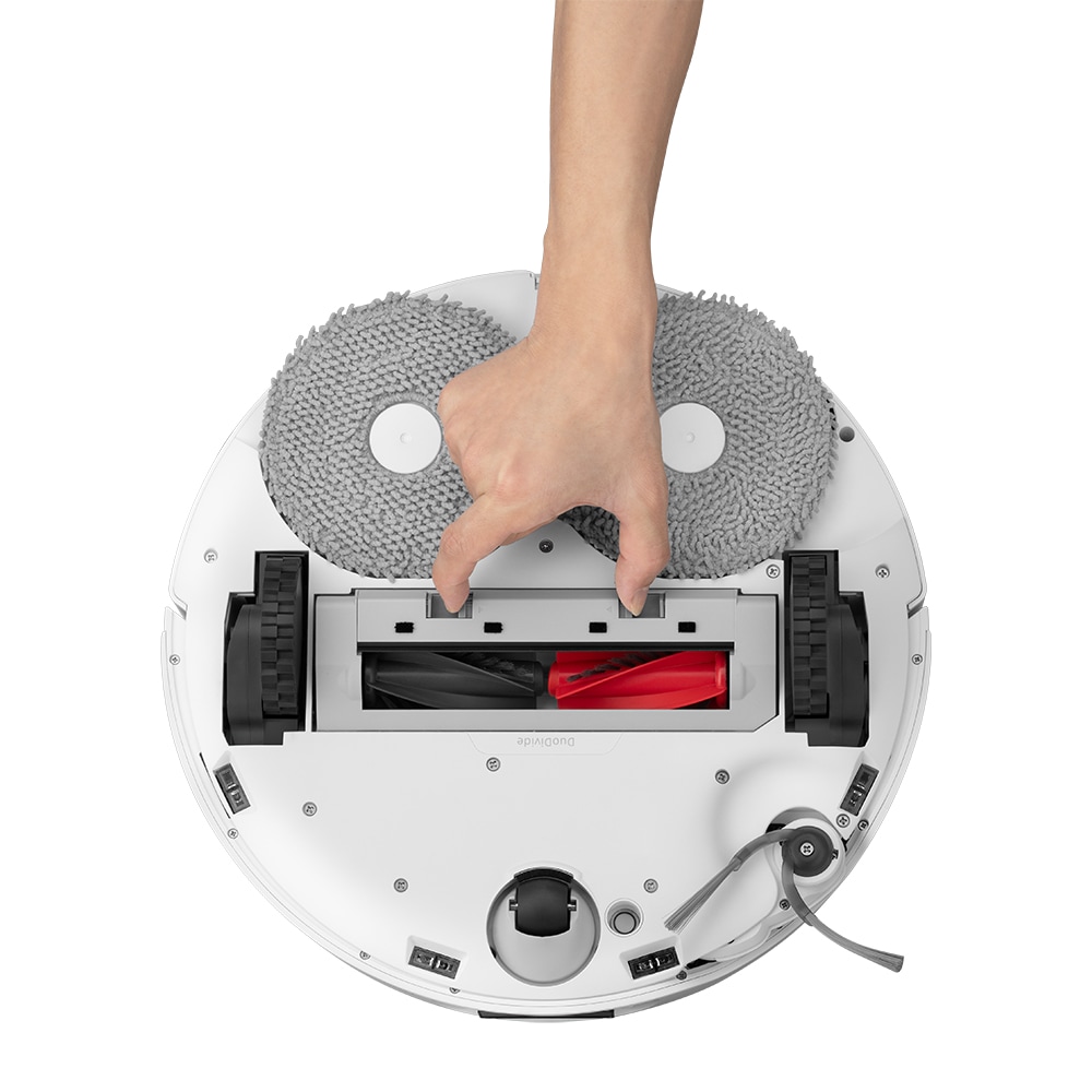 Aspirator robot ROBOROCK Qrevo Curv 5A1 QREVOCURV5A1, 0.33l, 14.4V, autonomie max 180 min, Navigare Lidar, functie mop, alb-gri