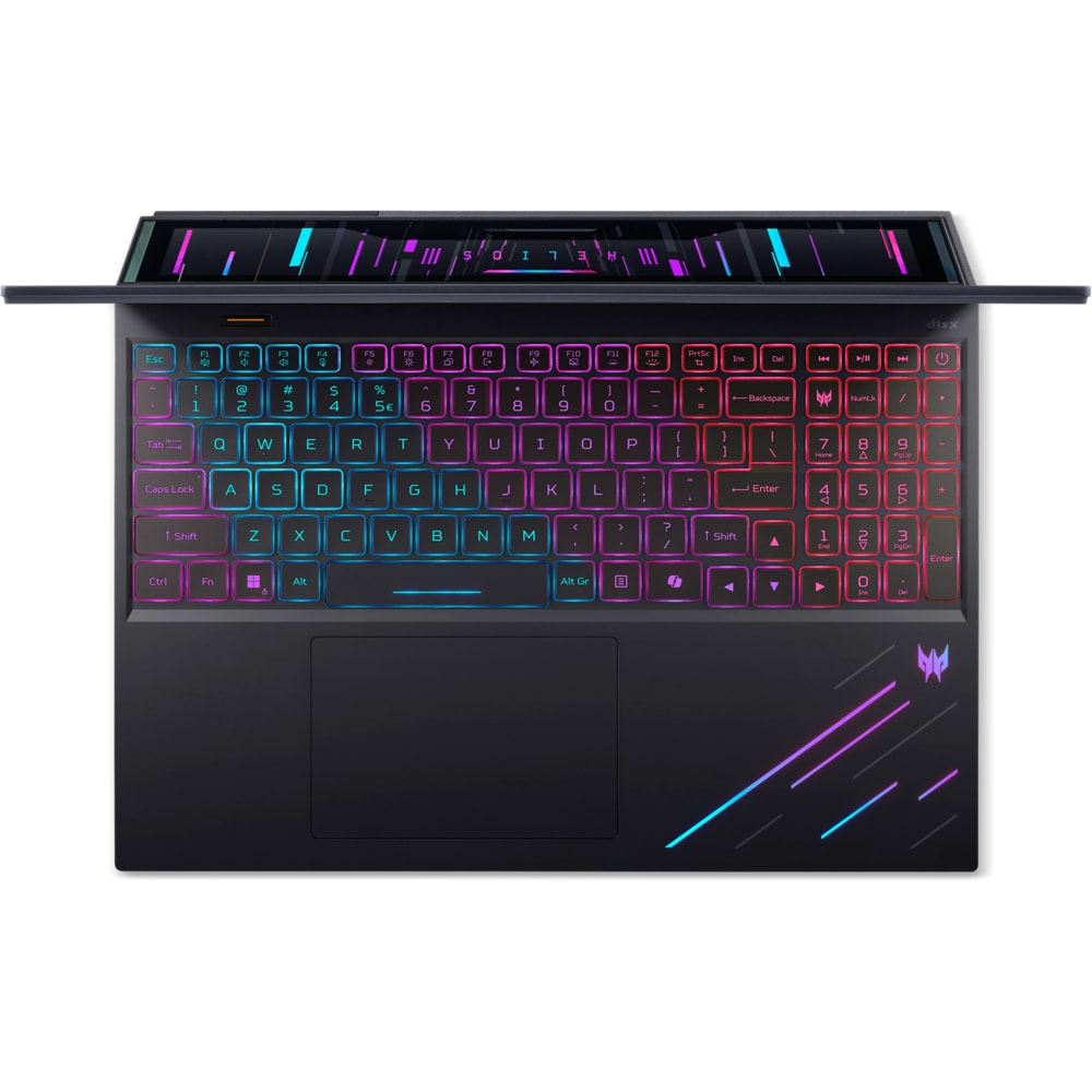 Laptop Gaming ACER Predator Helios 16 AI OLED PH16-73-941G, Intel Core Ultra 9 275HX pana la 5.4GHz, 16" WQXGA, 32GB, SSD 1TB, NVIDIA GeForce RTX 5070 Ti 12GB, Free DOS, Abyssal Black