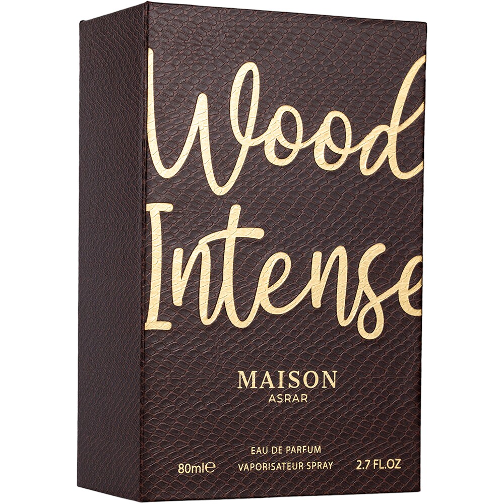 Apa de parfum MAISON ASRAR Wood Intense, Unisex, 80ml