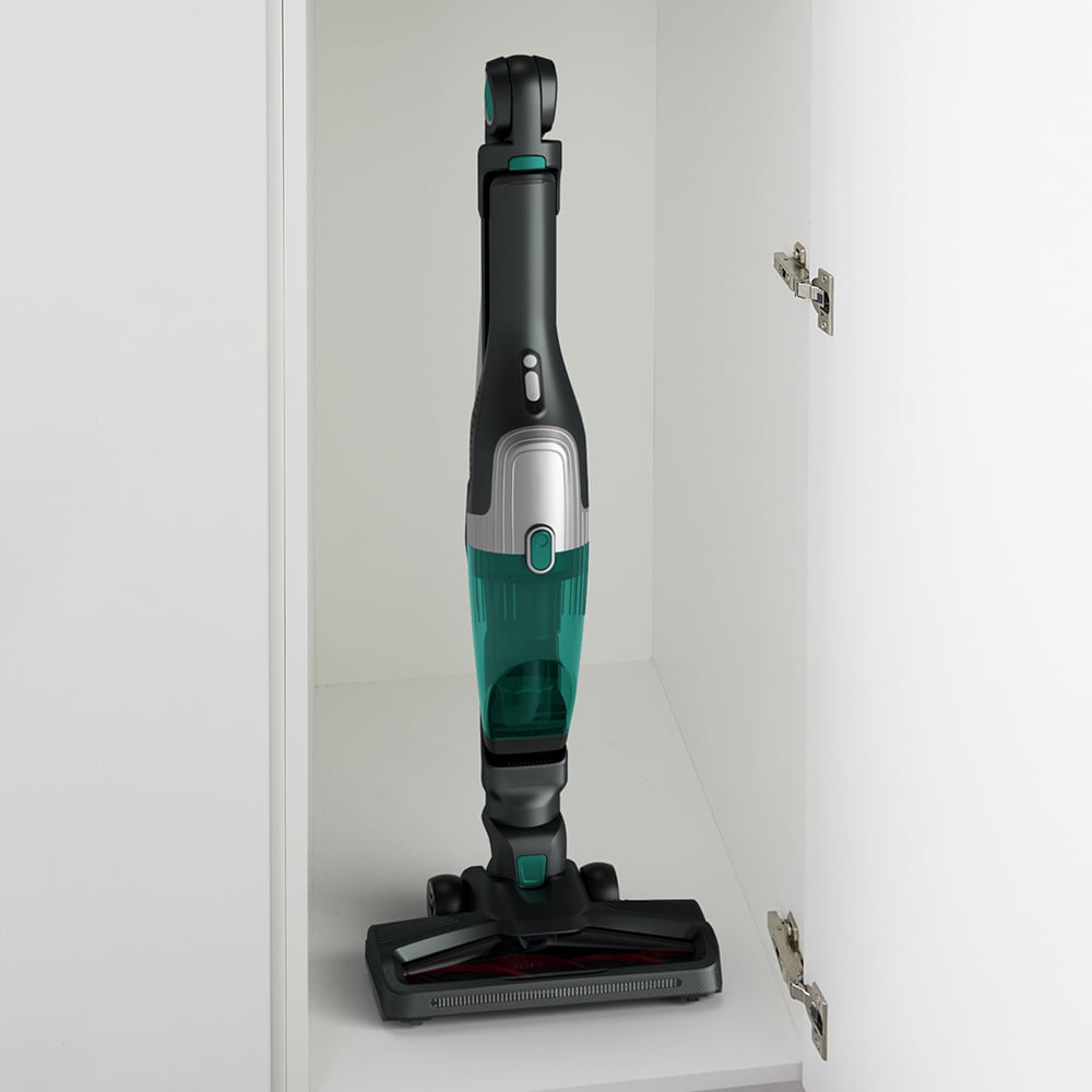 Aspirator vertical ROWENTA X-trem Compact 2in1 RH1239WO, 0.4l, 16.8V, autonomie 40 min, Tehnologie Flex, verde-negru