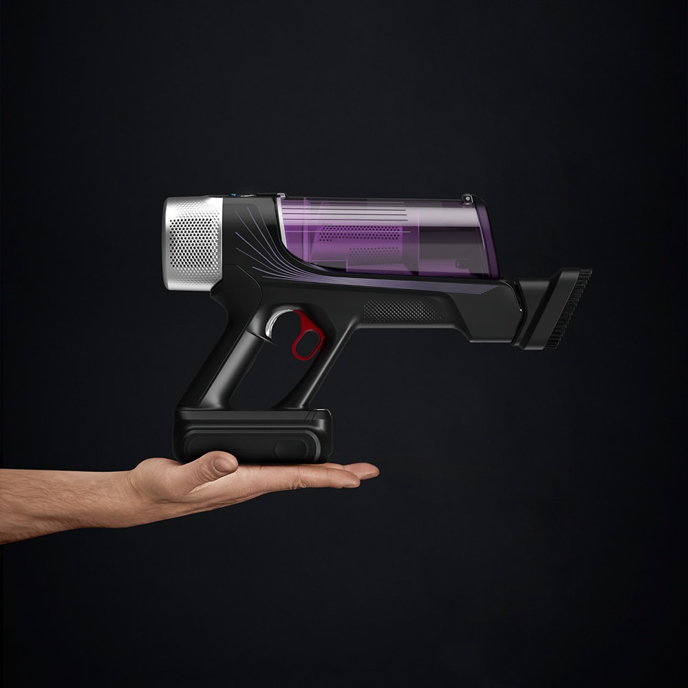 Aspirator vertical ROWENTA X-Force 9.6 RH2037WO, 0.4l, 18V, autonomie max 45 min, violet-negru