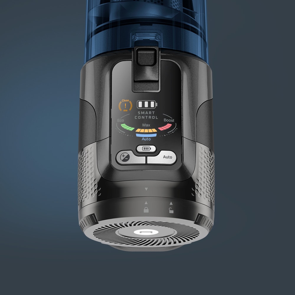 Aspirator vertical ROWENTA X-Force 13.6 RH9AD1WO, 0.65l, autonomie max 60 min, albastru-negru