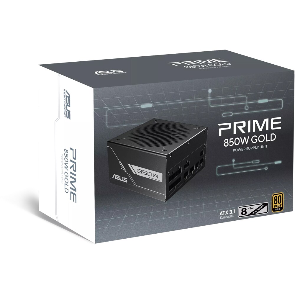 Sursa ASUS Prime Black Edition, 850W, 135mm, 80 Plus Gold, Full Modular