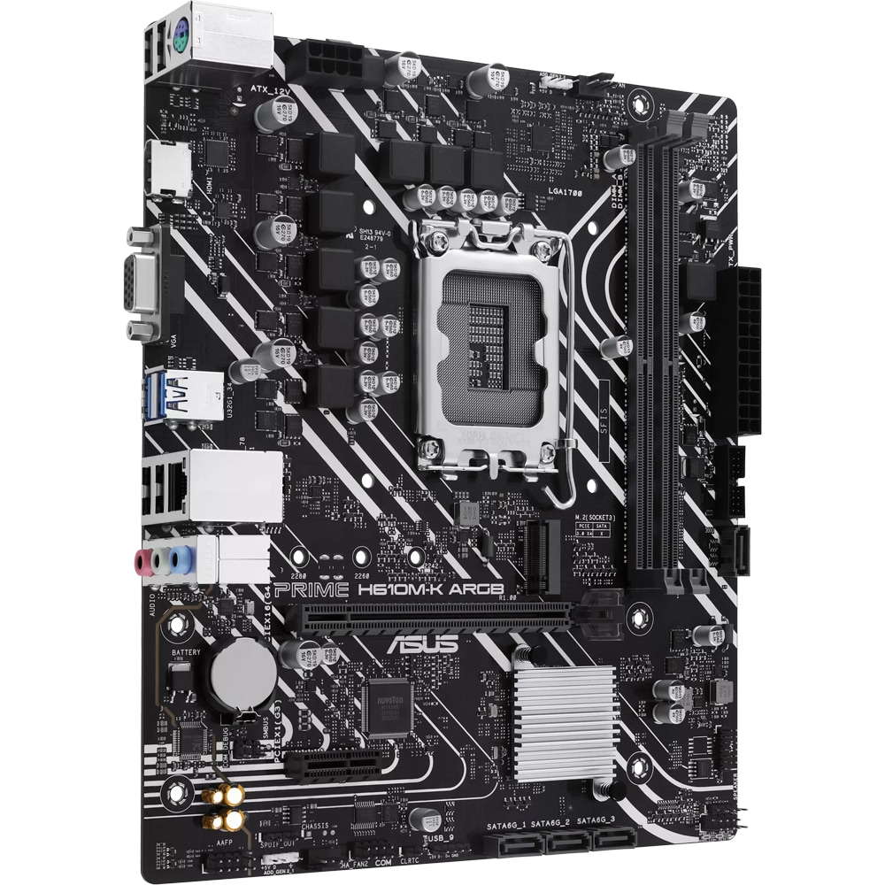 Placa de baza ASUS PRIME H610M-K ARGB, Socket 1700, mATX