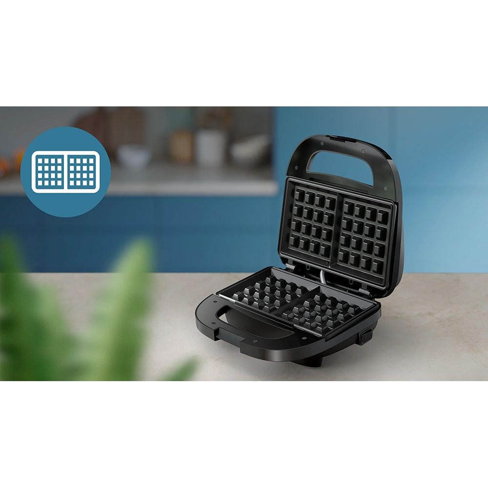 Aparat de facut waffe PHILIPS Seria 3000 HD2332/90, 750W, negru