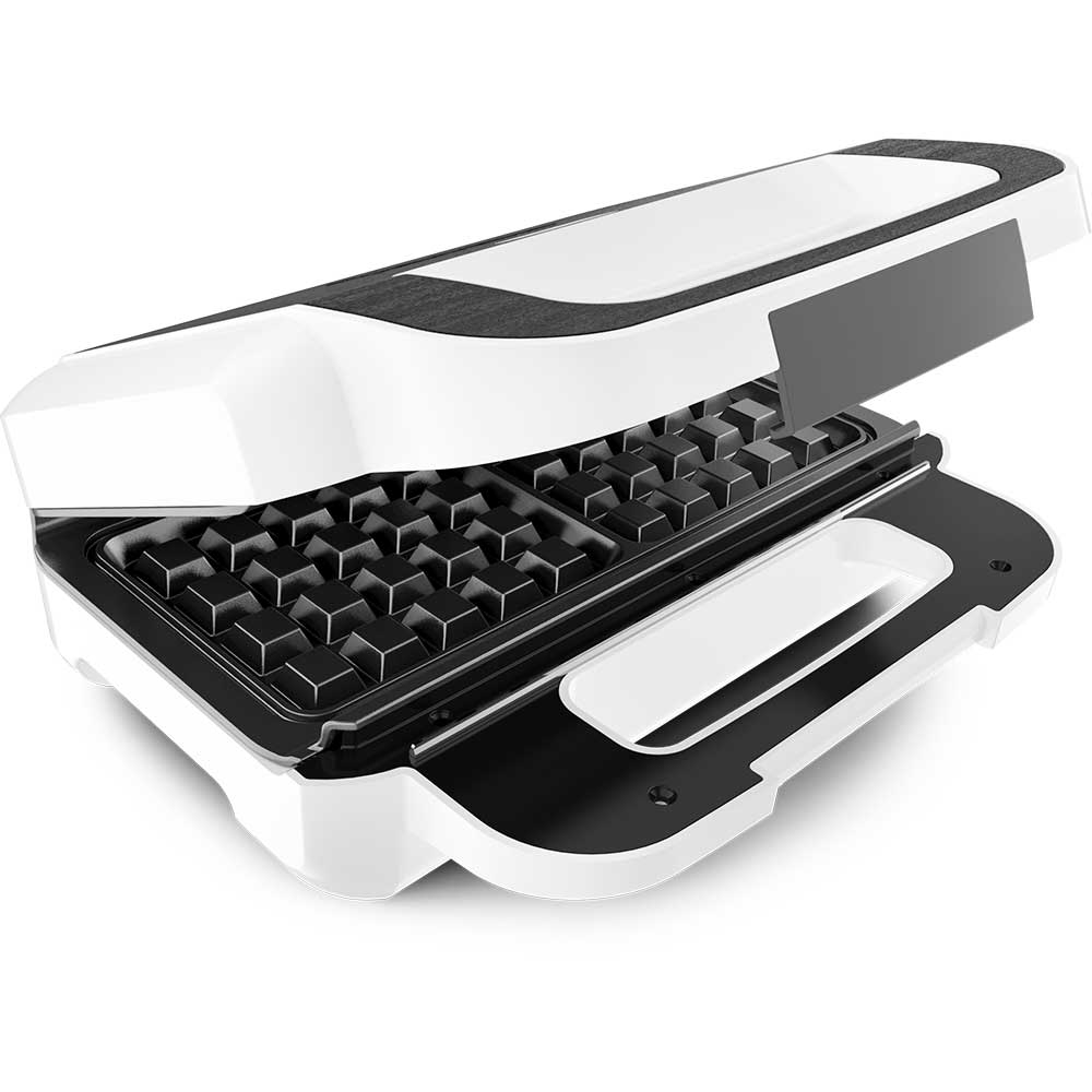 Sandwich maker TEFAL Snack XL SW701110, 850W, 2 placi detasabile, alb-gri inchis