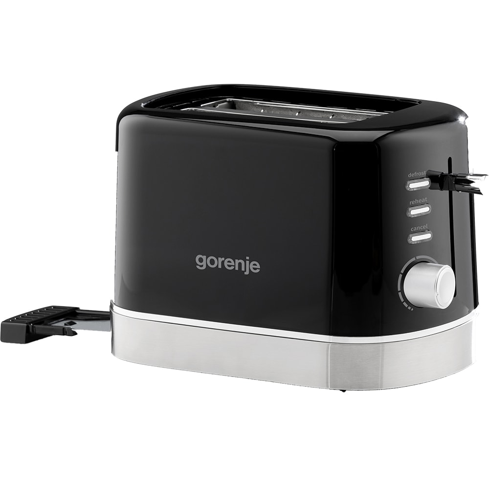 Prajitor de paine GORENJE T800DB, 2 felii, 800W, negru-argintiu