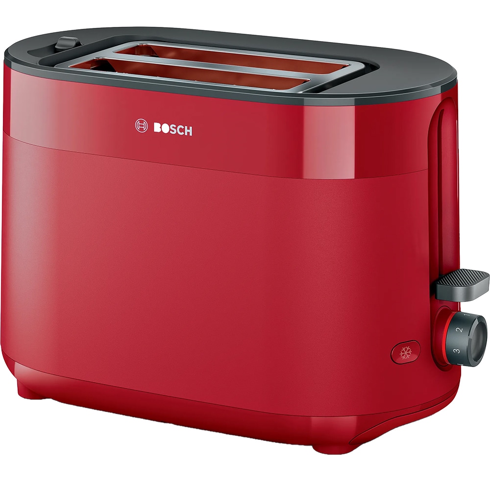 Prajitor de paine BOSCH MyMoment TAT2M124, 2 felii, 950W, rosu-gri inchis