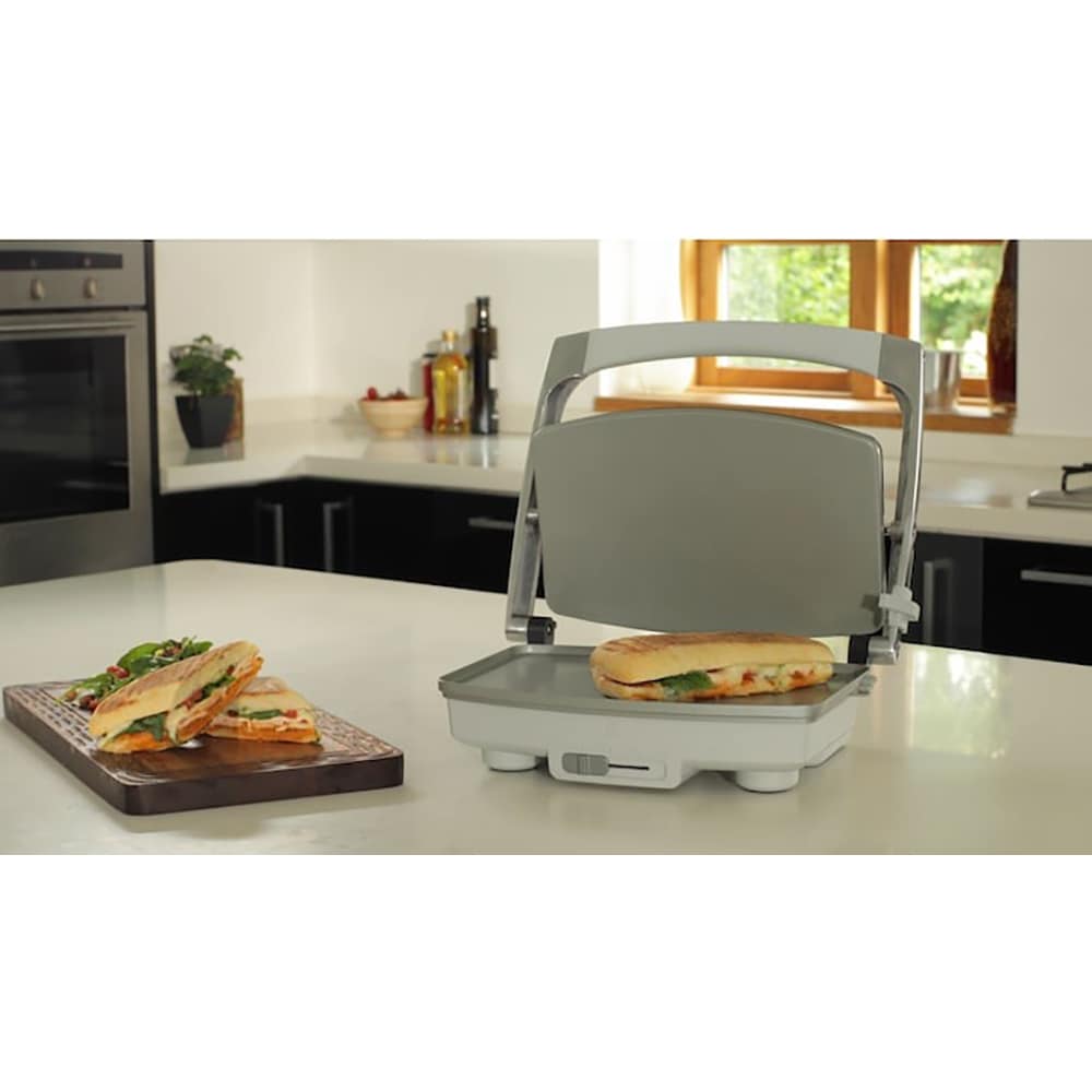Sandwich maker BREVILLE Panini DuraCeramic VST071X-DIM, 1000W, argintiu-gri
