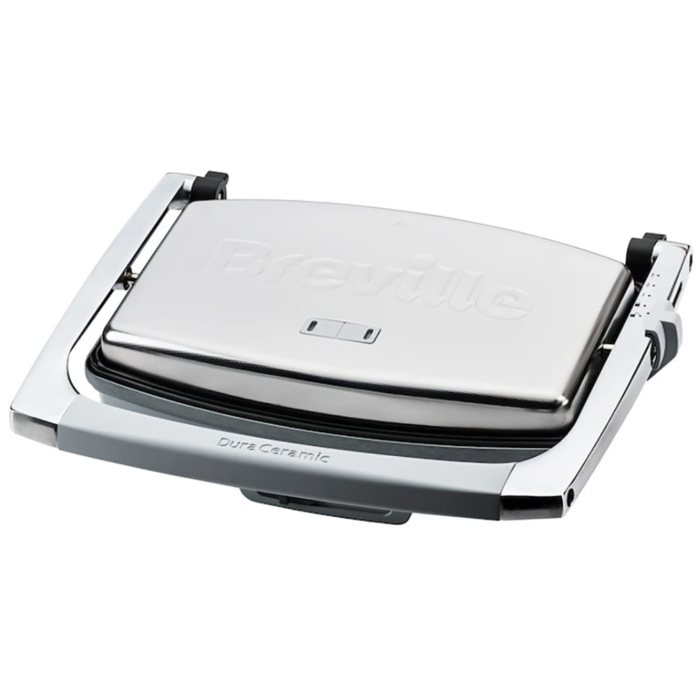 Sandwich maker BREVILLE Panini DuraCeramic VST071X-DIM, 1000W, argintiu-gri
