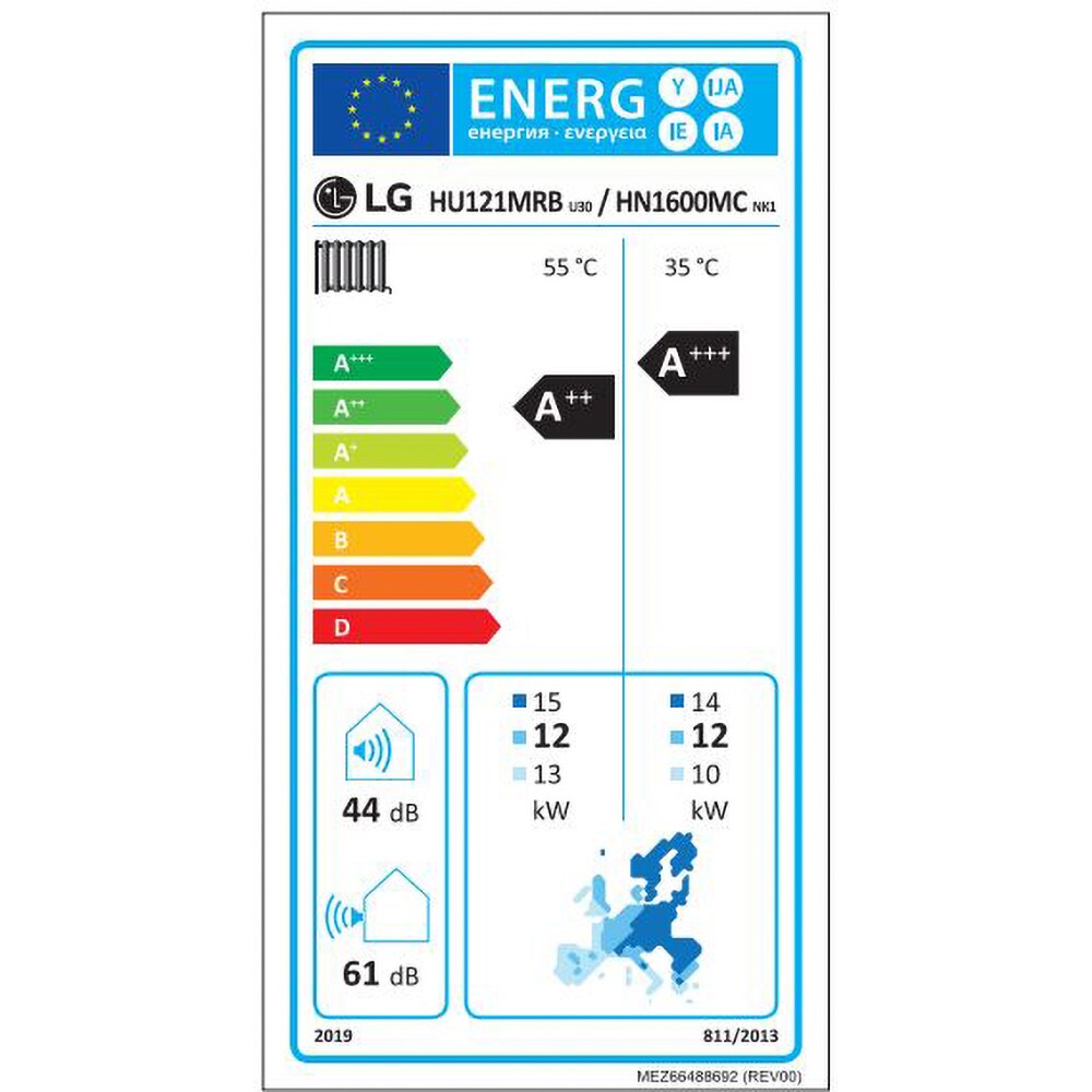 Pompa de caldura aer apa LG Therma V Hydrosplit, 12KW, WiFi, R32, boiler incorporat