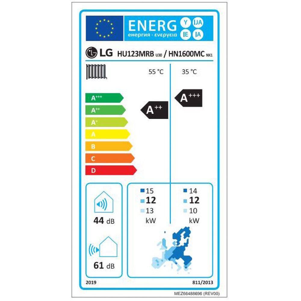 Pompa de caldura aer-apa LG Hydrosplit, 12 kW, Wi-Fi, R32, boiler ACM incorporat, monofazat
