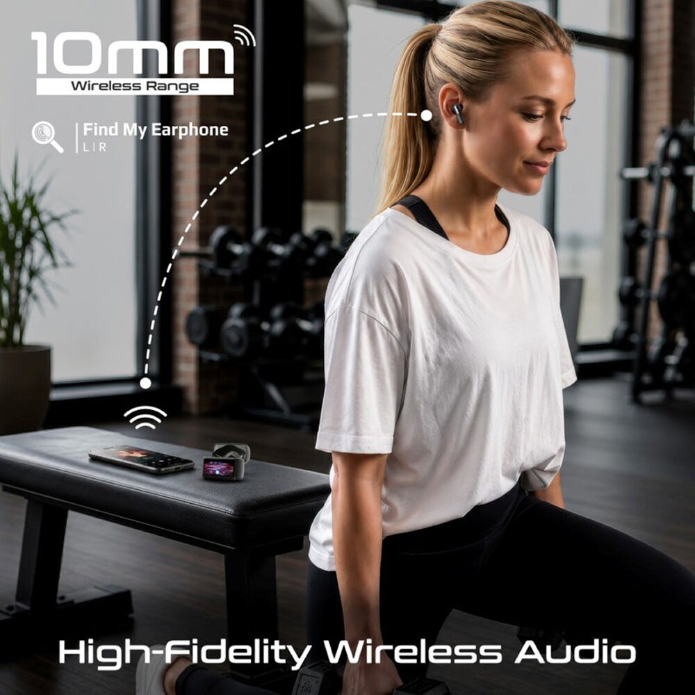 Casti PROMATE Arix, True wireless, Bluetooth, In-ear, Microfon, Noise Cancelling, negru
