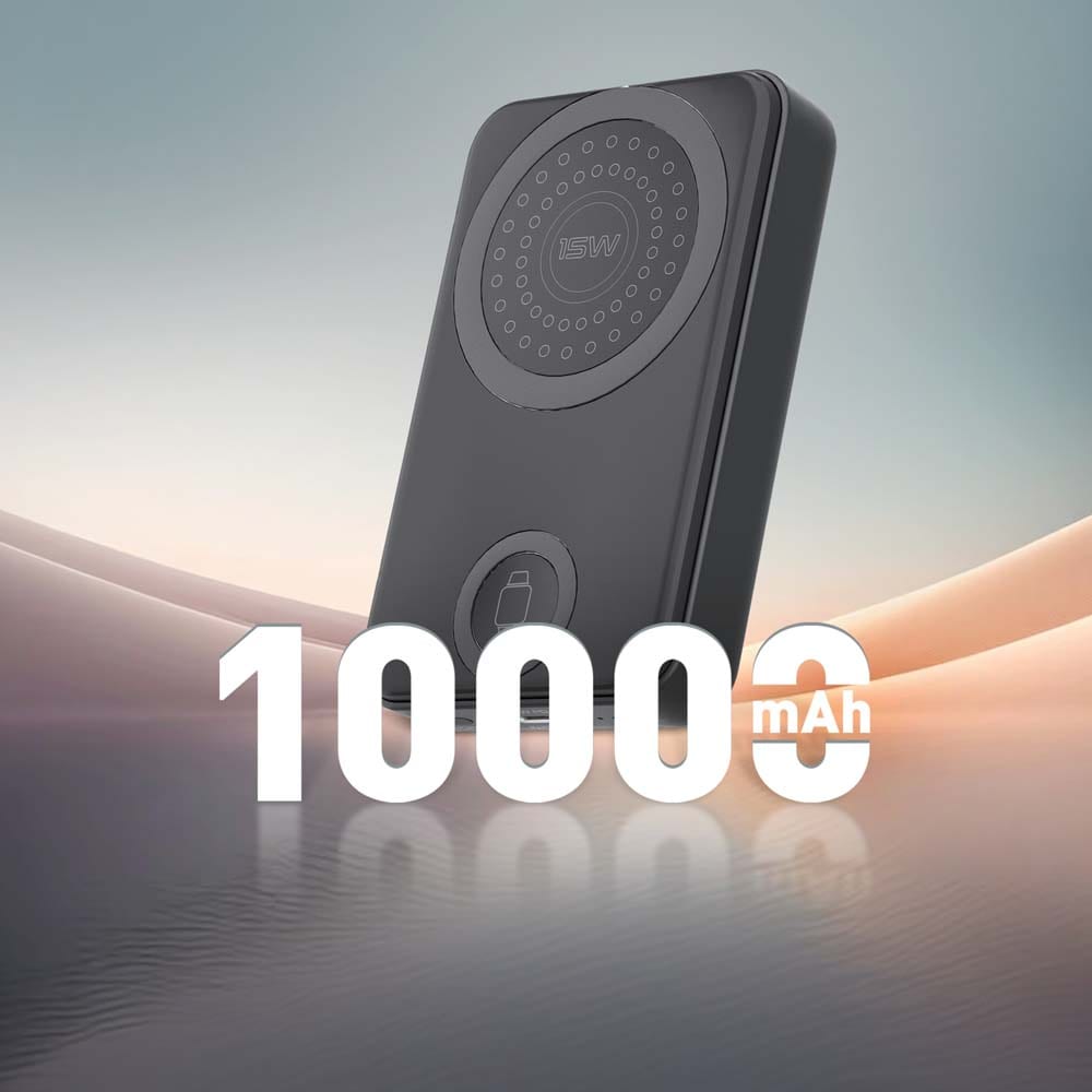 Baterie externa wireless PROMATE PowerMag-Trio, 10000mAh, 1xUSB-C 20W Power Delivery, negru