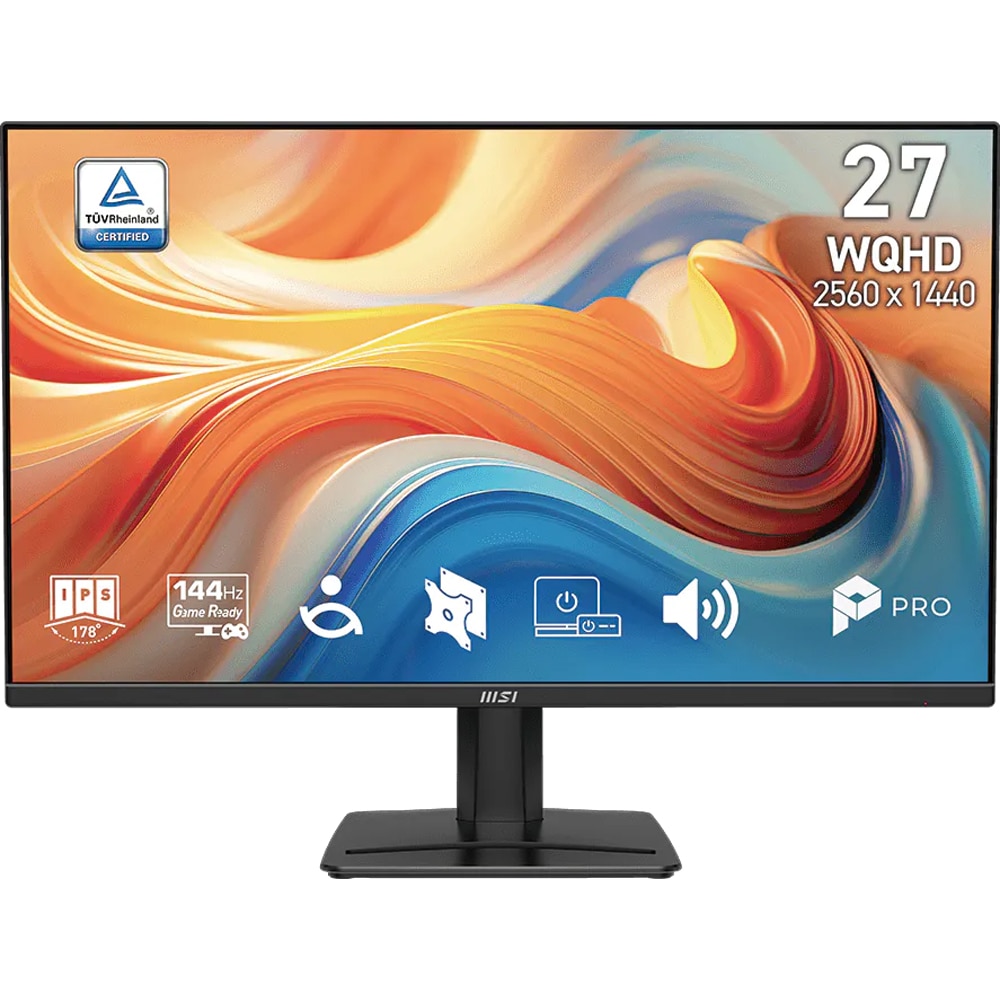 Monitor LED IPS MSI PRO MP275Q E14, 27", QHD, 144Hz, FreeSync, HDR, negru