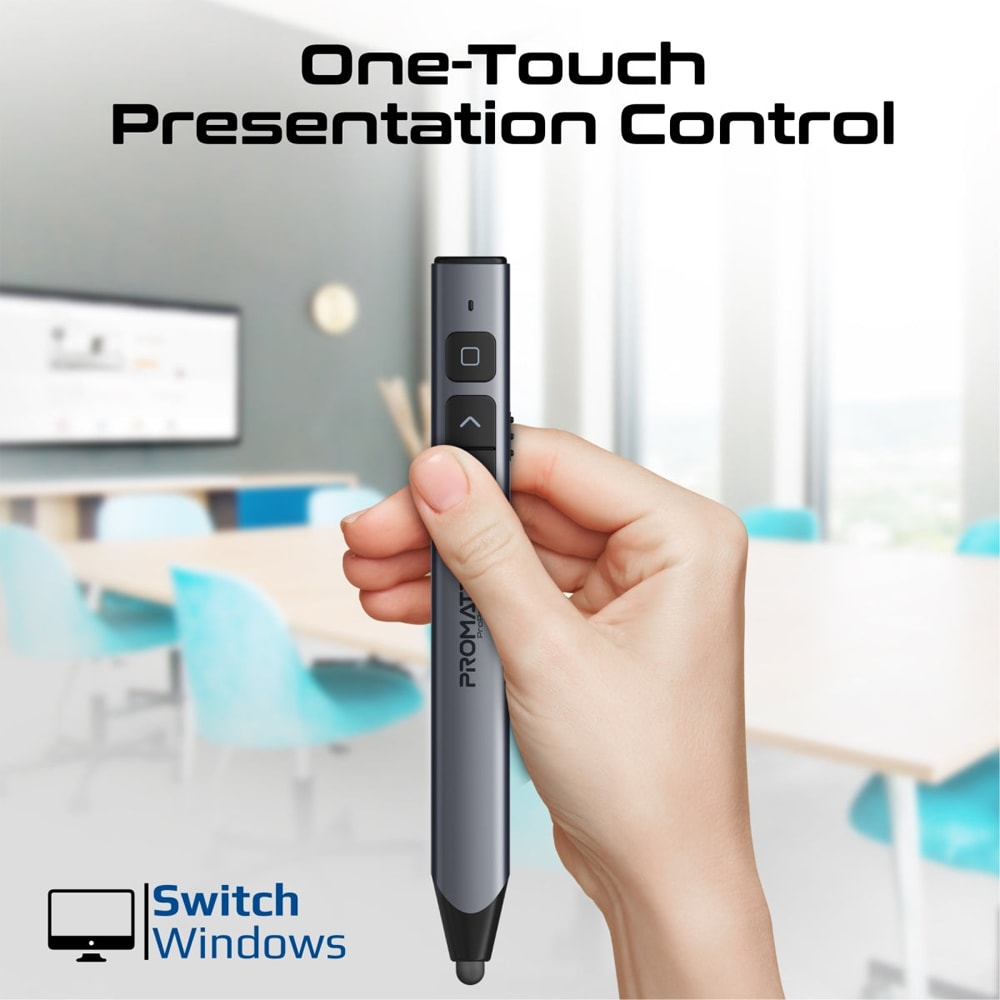 Presenter Wireless cu Stylus PROMATE ProPointer-S, gri