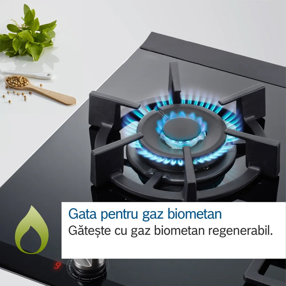 Plita incorporabila BOSCH PRP6A6H40, Gaz, 4 arzatoare, negru