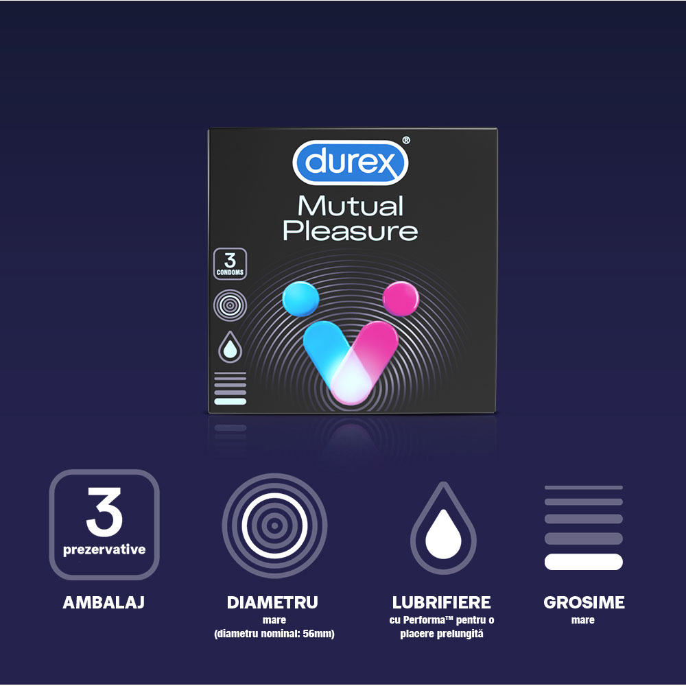 Prezervative DUREX Mutual Pleasure, 3buc