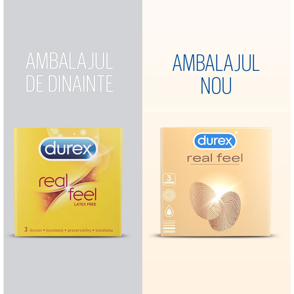 Prezervative DUREX Real Feel, 3buc